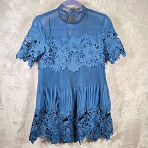 Saylor x Free People Hollie Lace Mini Dress Size Small Whimsical Cottagecore
